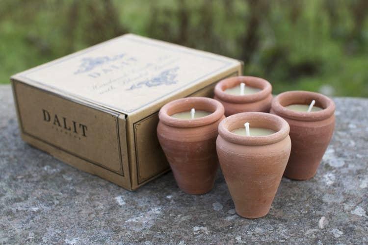 Handmade clay candles - Vishal Box of 4