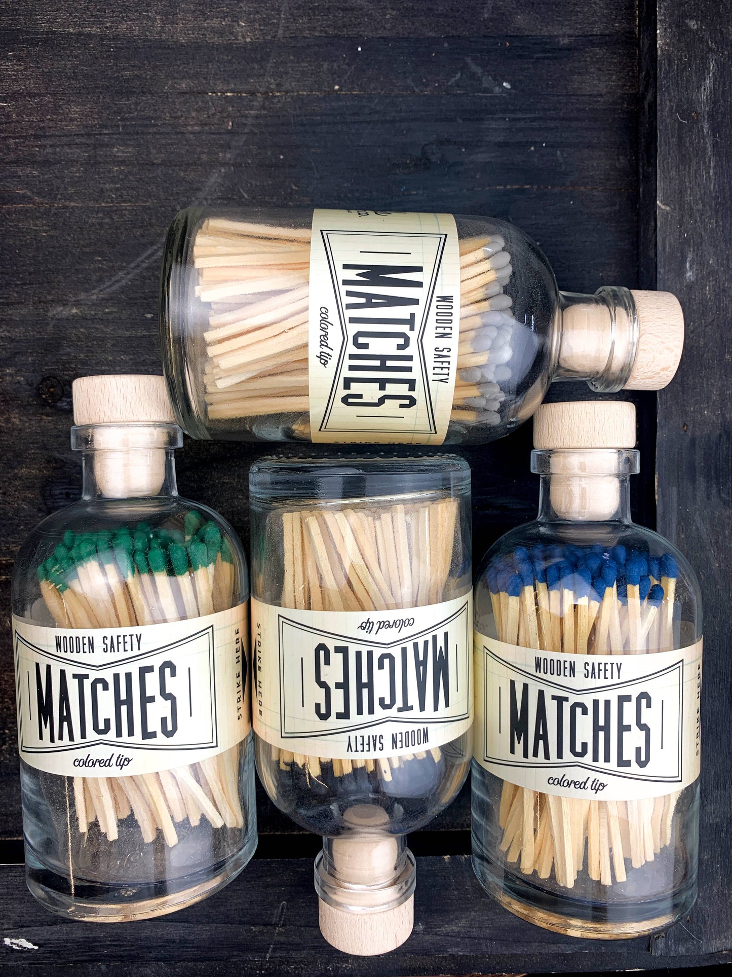Vintage Apothecary Green Matches: Green