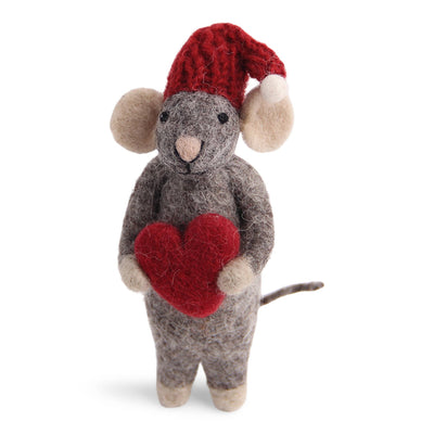 Grey Mouse w/Heart