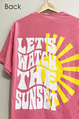 Sunset Front and Back Tee