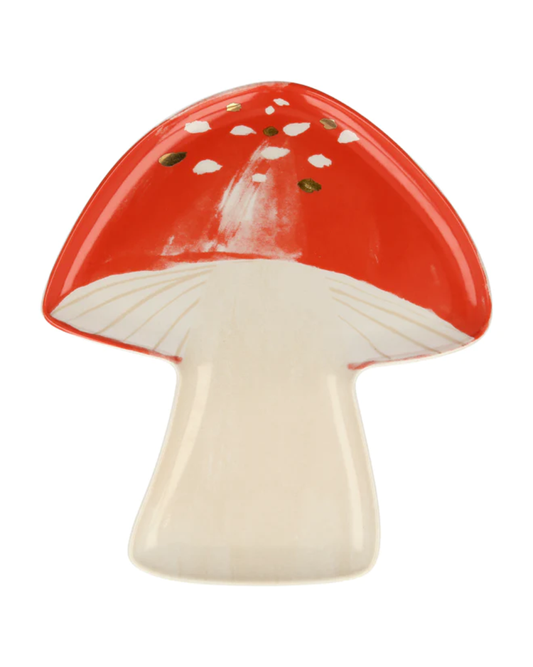 Porcelain Mushroom Plates - 2 Pack