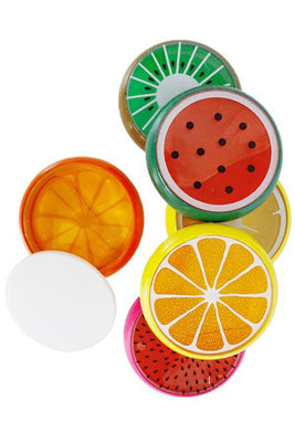 Various Fruit Slice Cased Clear Glitter Shimmer Gel Slime