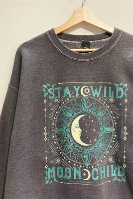 Stay Wild Boho Graphic Sweatshirt