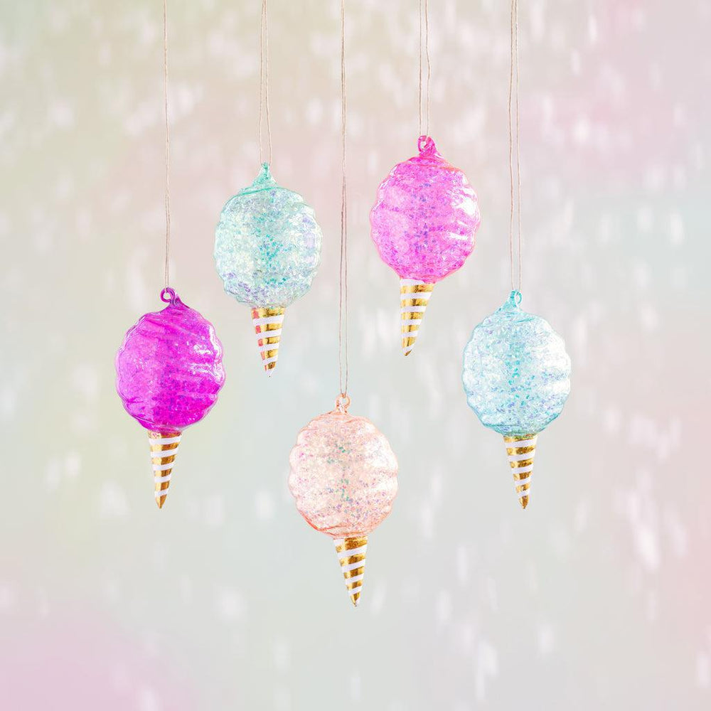 
            
                Load image into Gallery viewer, Iridescent Cotton Candy Ornaments
            
        