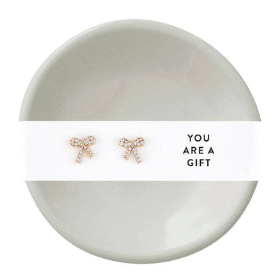 Holiday Stud Earrings & Trinket Tray Sets - You are a Gift