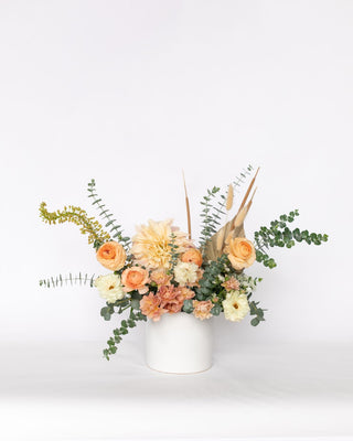 Sweet Peach Fresh and Dried Floral Arrangement